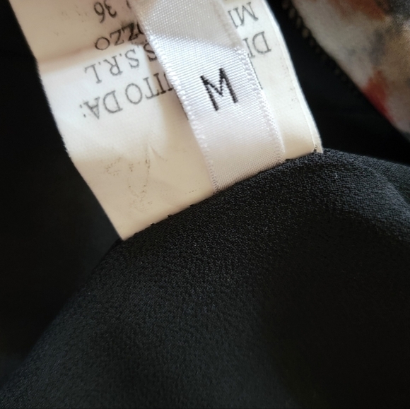 Miss Miss Sleeveless Wavy Plaid Floral Print Hem Crew Neck Dress Size M - Picture 15 of 16